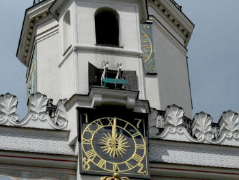 Koziołki i zegar na Ratuszu w Poznaniu