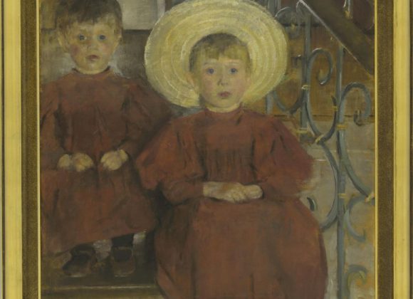 Dzieci siedzące na schodach Boznańska, Olga (1865 - 1940)