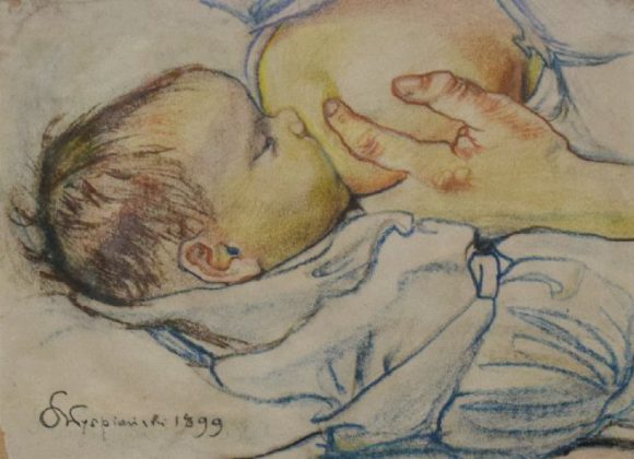 Dziecko przy piersi Wyspiański, Stanisław (1869 - 1907)