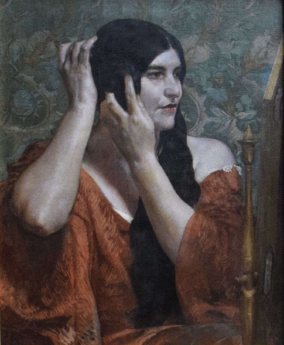 Kobieta przed lustrem Roganeau, François Maurice (1883 - 1973)