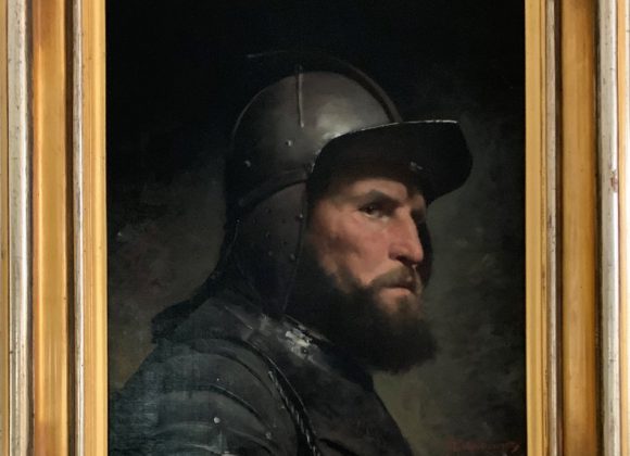 Portret rycerza w zbroi, studyum (Rycerz w szyszaku)