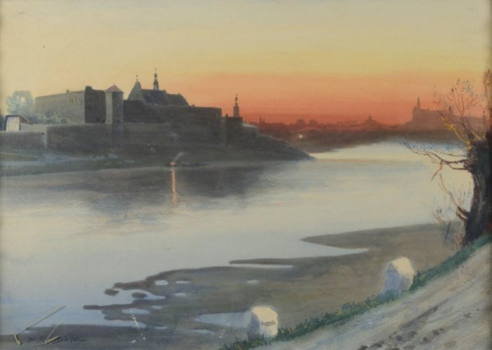 Wawel o świcie Fabijański, Stanisław (1865 - 1947)