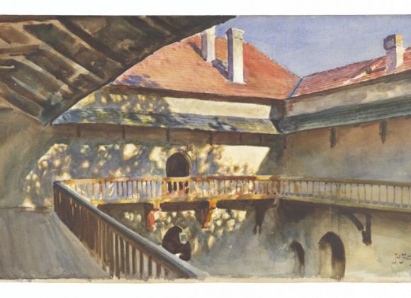 Wnętrze zamku w Dębnie Fałat, Julian (1853 - 1929)