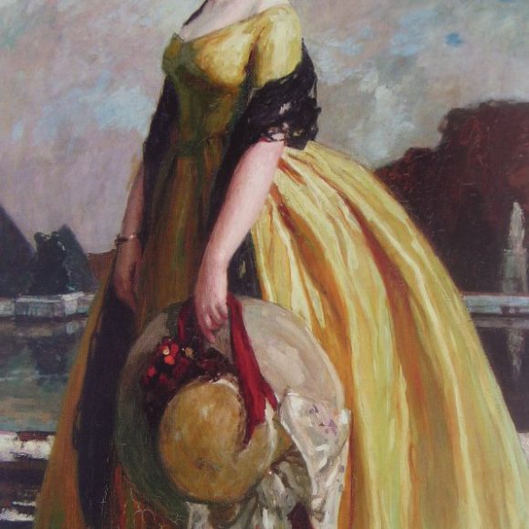 Żółta suknia Domergue, Jean Gabriel (1889 - 1962)