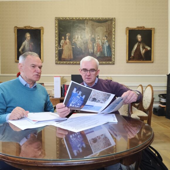 Dyrektorzy Taras Wozniak i Tomasz Łęcki podczas spotkania we Lwowie