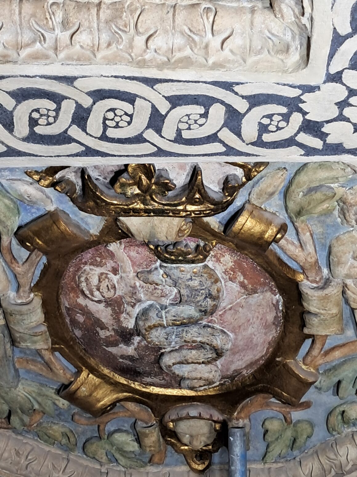 5 Fragment dekoracji zabytkowego sufitu.